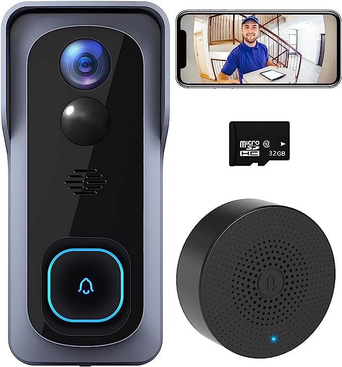 Wireless Video Doorbell Camera with Chime, Morecam Door Bell Ringer Wireless with Camera, Motion ... | Amazon (US)