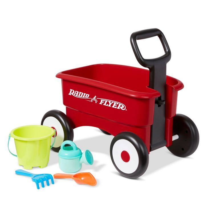 Radio Flyer My 1st 2 in 1 Wagon with Garden Tools – Red | Target