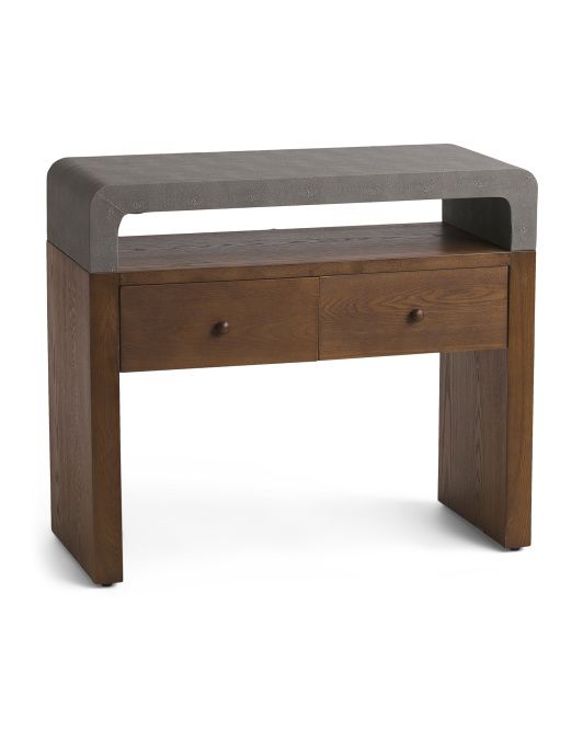 Wooden 2 Drawer Console Table curated on LTK
