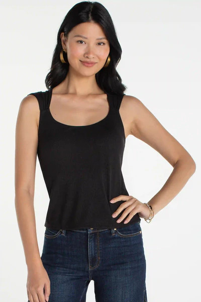 SLEEVELESS BUILT-IN BRA KNIT TOP | Liverpool Jeans