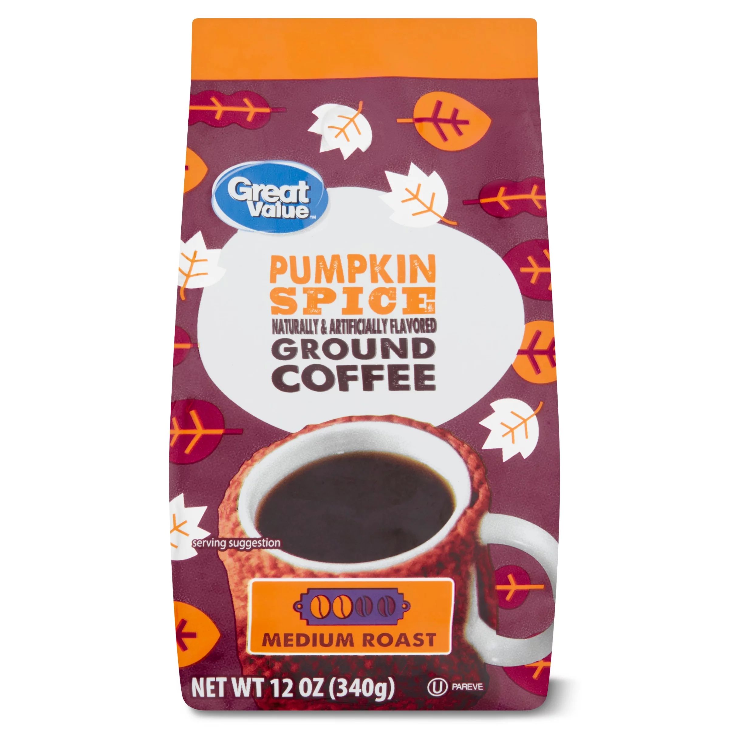 Great Value Pumpkin Spice Ground Coffee, 12 oz | Walmart (US)