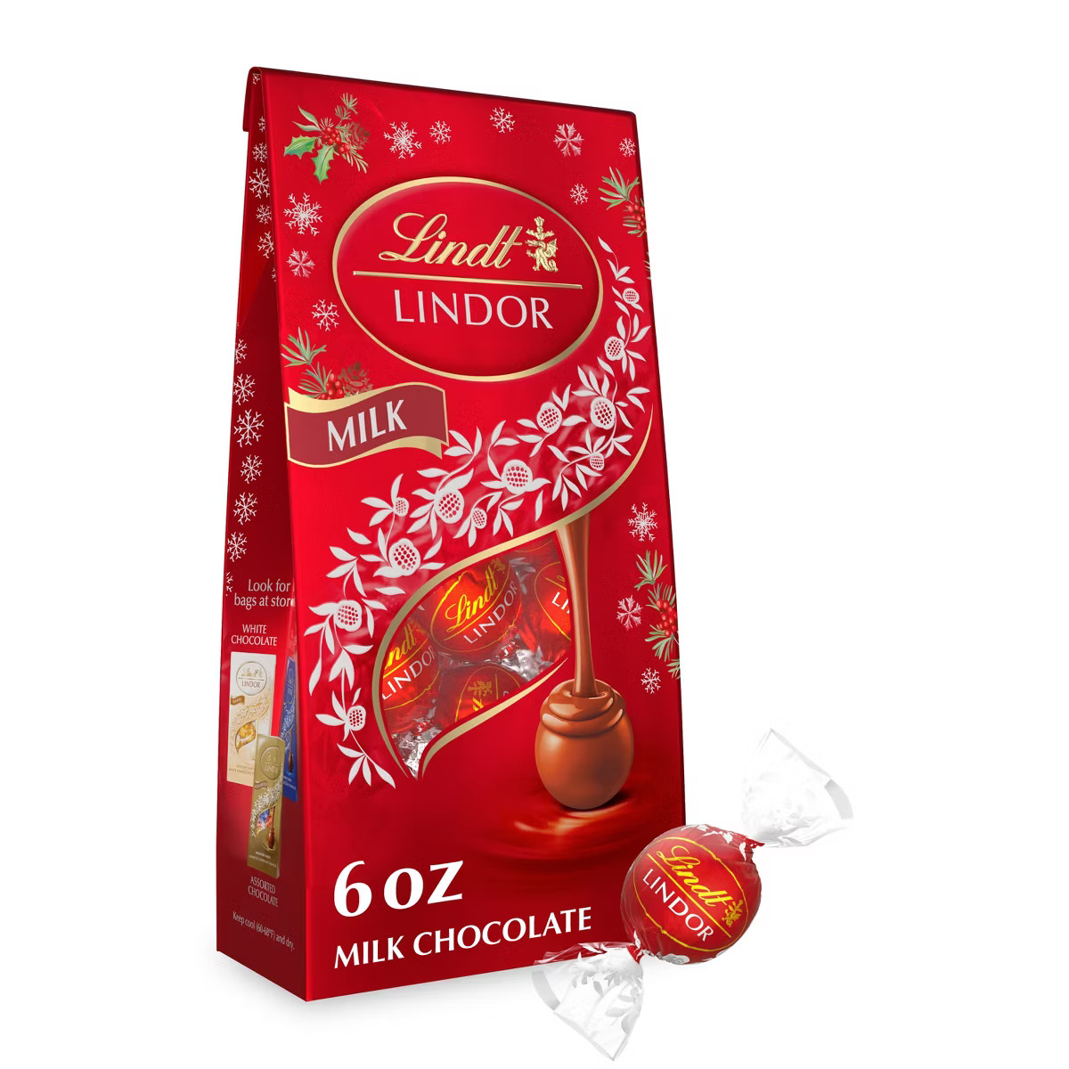 Lindt LINDOR Milk Chocolate Candy Truffles - 6oz | Target