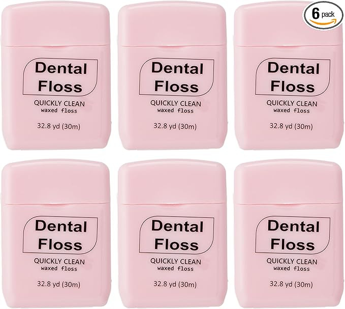 Baderke 6 Pack Mini Dental Floss, Travel Pack, 30 M Each Waxed Glide Floss Oral Care for Family T... | Amazon (US)