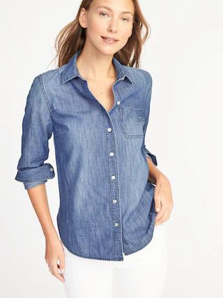 Classic Chambray Shirt for Women | Old Navy US