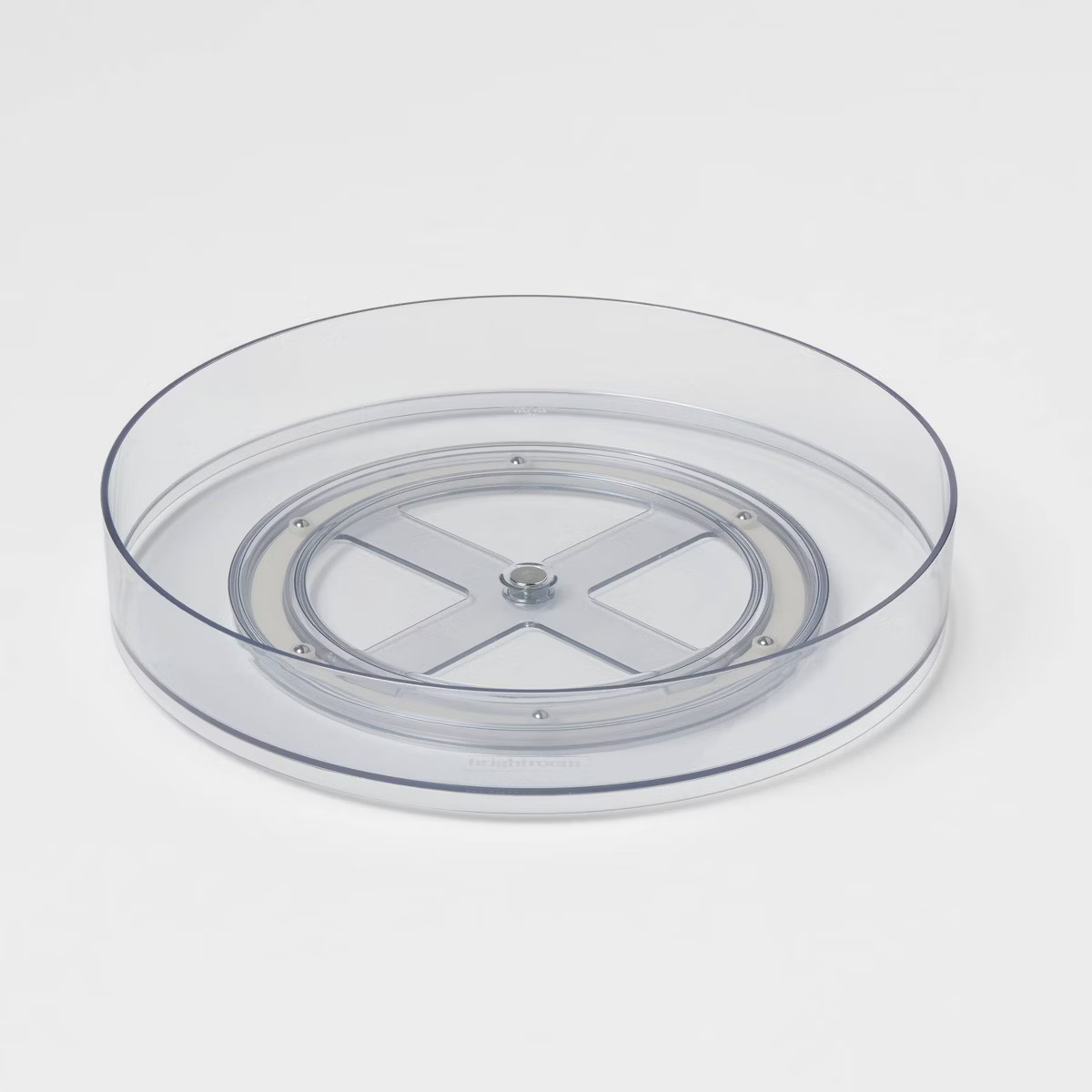 11" Low Plastic Lazy Susan Turn Table Clear - Brightroom™: Kitchen Cabinet Organizer, Polyethyl... | Target