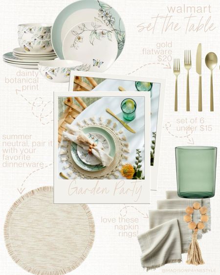 Walmart knocked it out of the park with this tablescape✨everything you need including these green glass tumblers that look like a Pottery Barn dupe🤭
Tablescape, dinnerware, glasses, placemats, napkins, dining room, Walmart, Madison Payne 

#LTKSeasonal #LTKhome #LTKfindsunder50