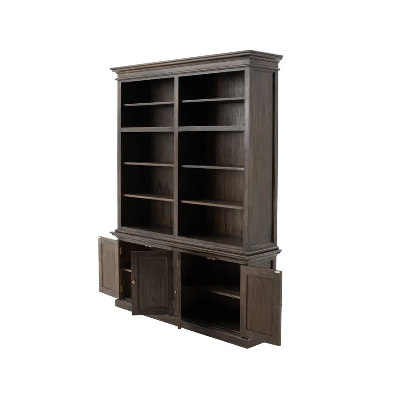 Cerro 86.61'' H x 65'' W Solid Wood Library Bookcase | Wayfair North America