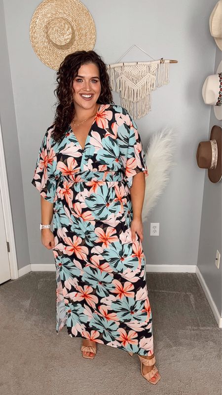 Midsize beach vacation Amazon outfit inspo 🏝️🍹🌊 
Floral, maxi dress, vacation style, summer style, heels, tropical  
Dress: L 
#midsizeoutfits #beachstyle #vacationoutfits #beachvacation #dresses #maxidress #floralprint #datenightoutfit #resortwear #tropical #luau #hawaii 

#LTKstyletip #LTKcurves #LTKSeasonal