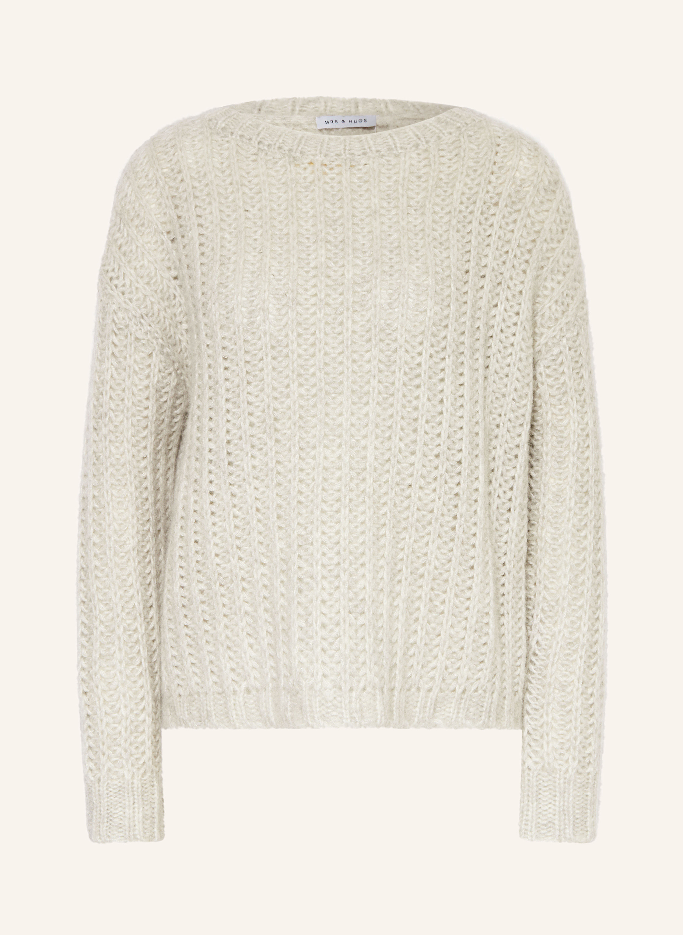 MRS & HUGS Cashmere-Pullover in hellgrau | Breuninger (DACH)