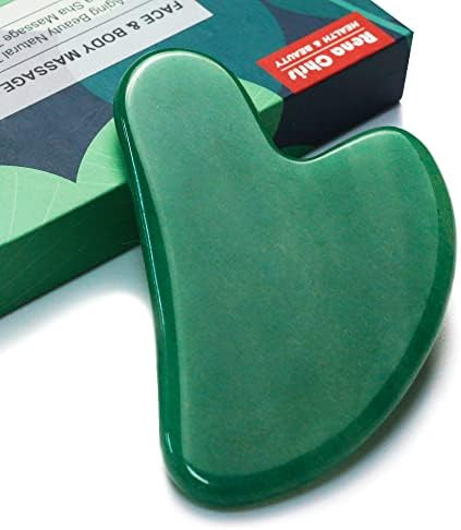 Rena Chris Gua Sha Facial Tool, Natural Jade Stone Guasha Board for SPA Acupuncture Therapy Trigg... | Amazon (US)