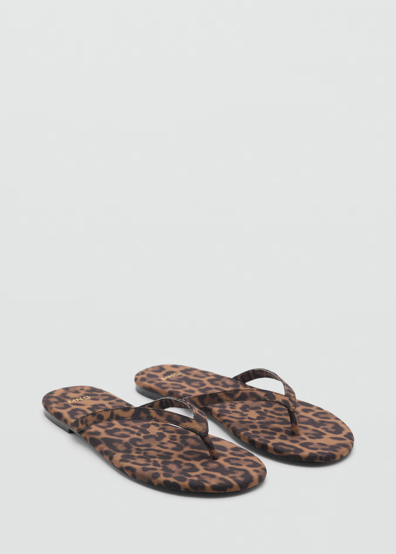Leopard-print sandals with strap - Women | MANGO United Kingdom | MANGO (UK)