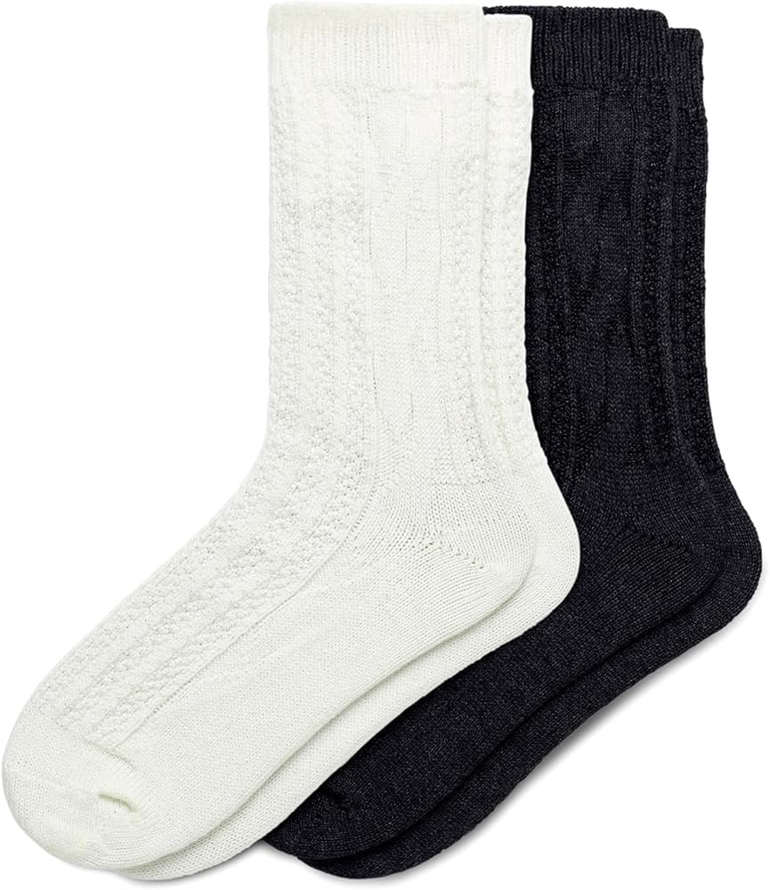 HUE Women's Crew Length Boot Socks, 2 Pair Pack | Amazon (US)