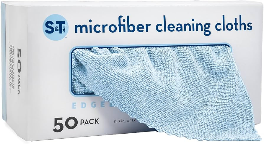 S&T INC. 50 Pack Microfiber Cleaning Cloth with Box, Bulk Towels for Home, Reusable Microfiber To... | Amazon (US)