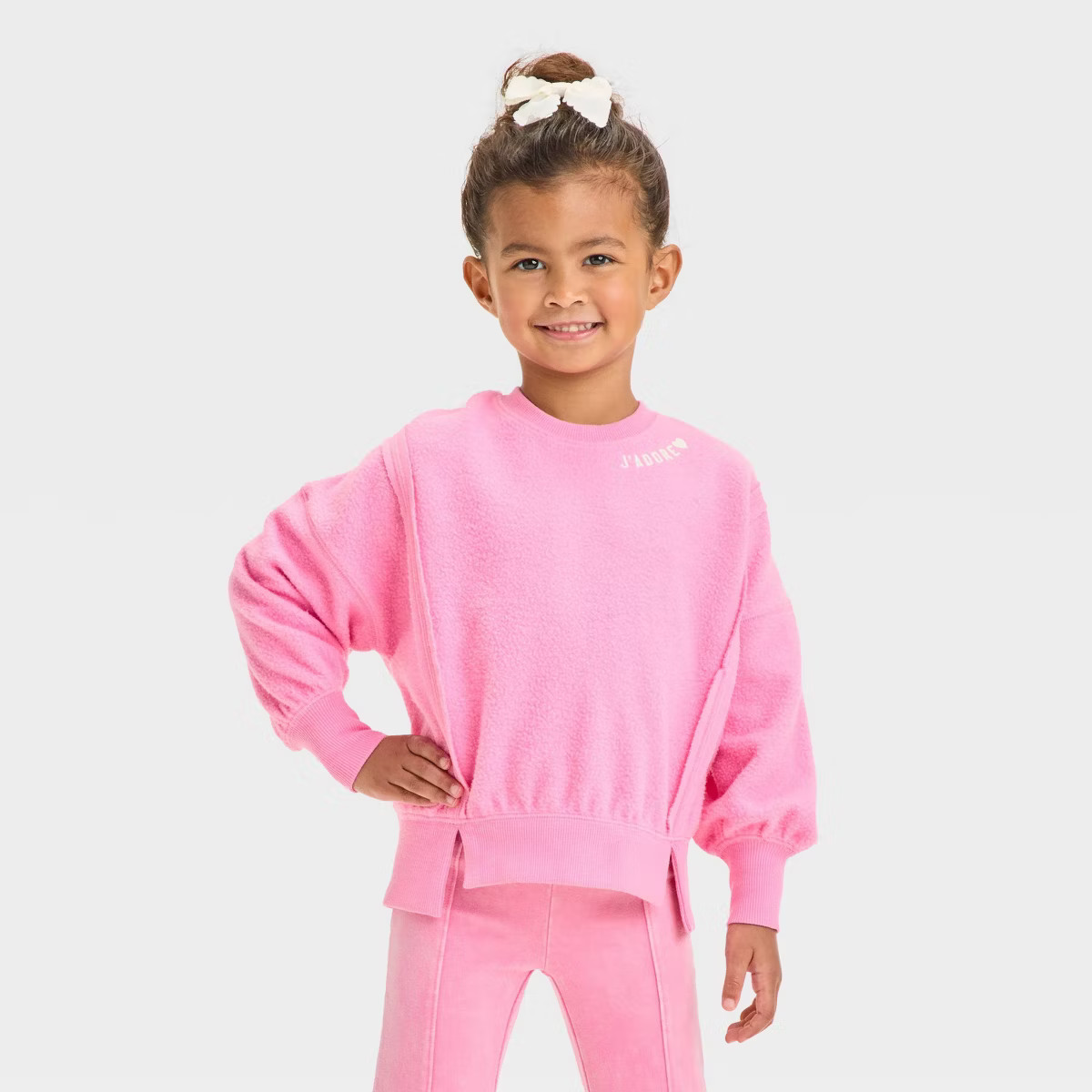 Grayson Mini Toddler Girls' Fleece Sweatshirt - Pink | Target