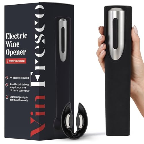 Electric Wine Opener Battery Operated with Stand and Built-in Foil Cutter - Automatic Wine Opener... | Amazon (US)