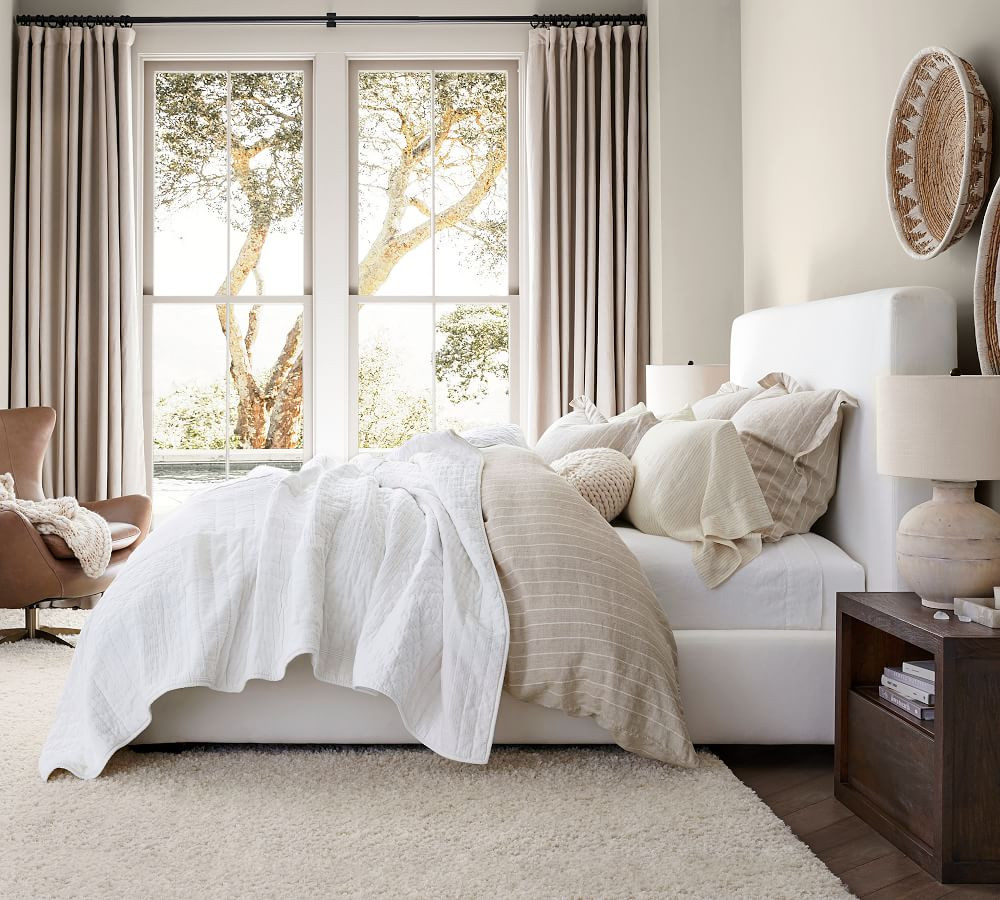 Big Sur Upholstered Platform Bed | Pottery Barn (US)