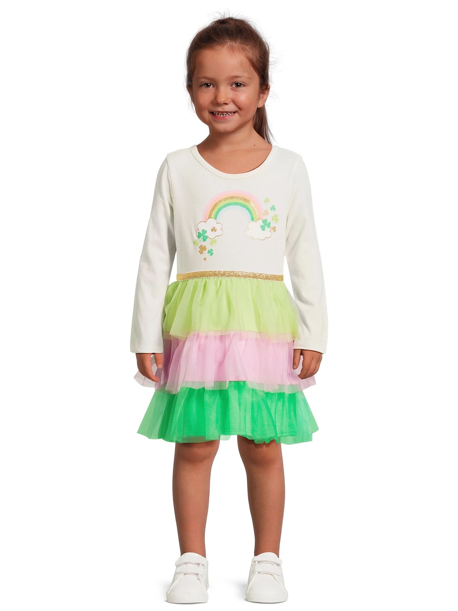 Wonder Nation St. Patrick's Day Toddler Girl Tutu Dress, Sizes 12M-5T | Walmart (US)
