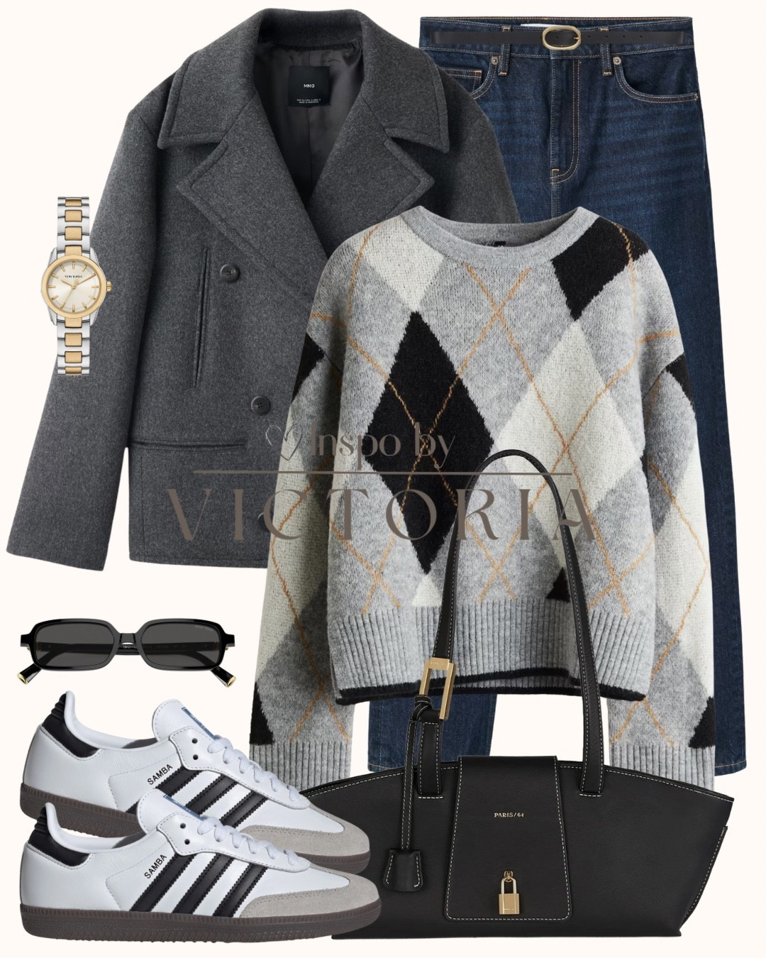 ✨ Cozy chic for cooler days ✨
Argyle knits + a classic gray coat = effortless fall style.
Paired with straight denim, Sambas, and a structured black bag for that “put-together without trying” vibe.

🧥 Grey Wool Coat
🧶 Argyle Sweater
👖 Dark Denim
👟 Adidas Sambas
👜 Black Structured Bag
⌚ Two-tone Watch
🕶 Sleek Black Sunnies

Save + follow for more neutral outfit inspo 🤍
#LTKstyletip #LTKfashion #falloutfitideas #neutrals #casualstyle #minimalstyle

#LTKSeasonal #LTKStyleTip #LTKFindsUnder50