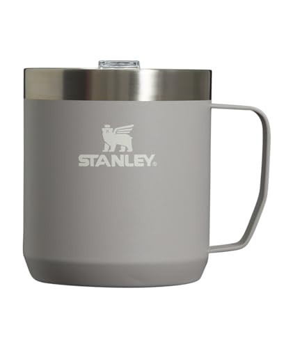 STANLEY Stay-Hot Camp Mug 12 oz | Press Fit Drink Through Lid | Cup for Coffee, Tea and Drinks | Insulated Stainless Steel Coffee Mug | BPA-Free | Ash 2.0 | Amazon (US)