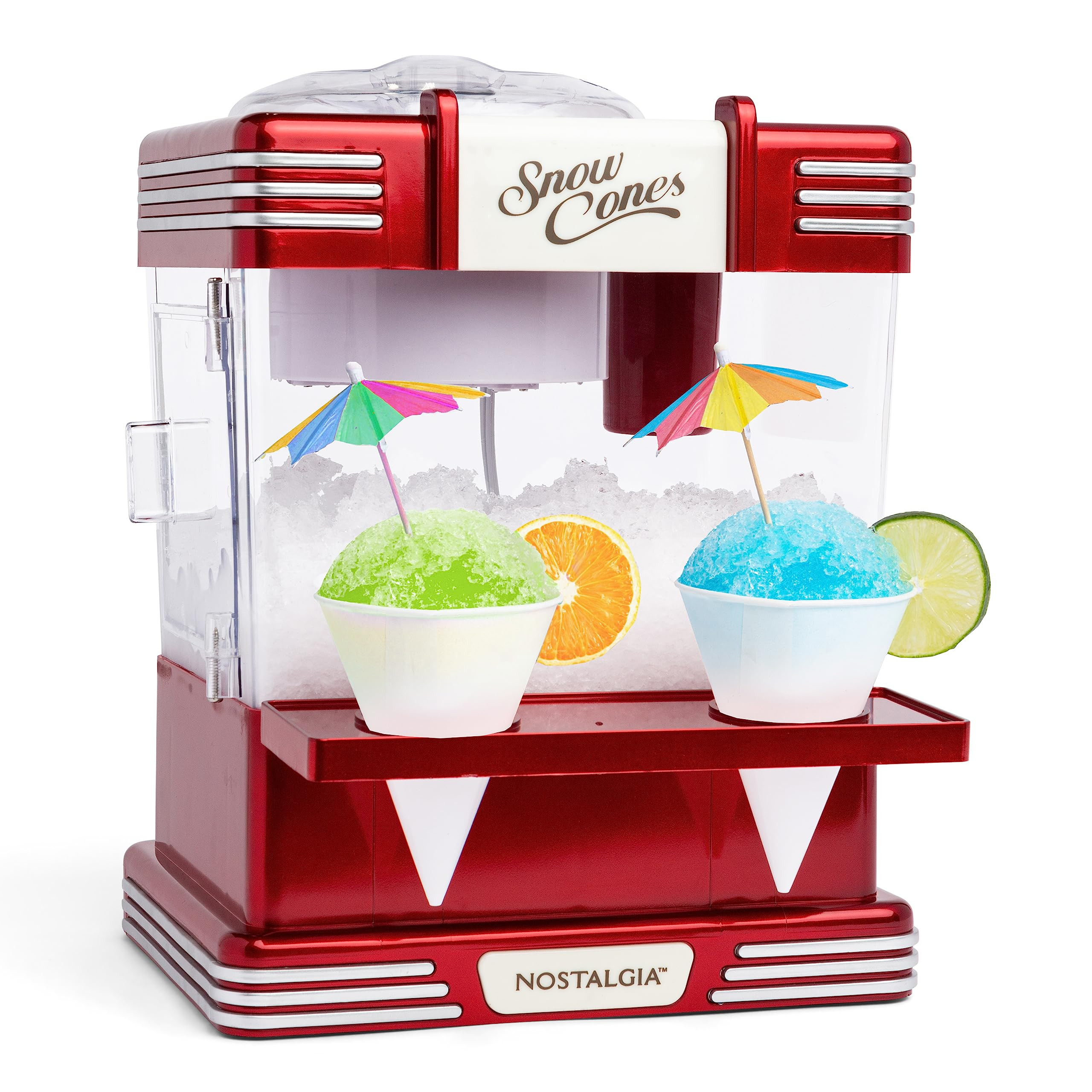 Nostalgia Snow Cone Shaved Ice Machine - Retro Table-Top Slushie Machine Makes 20 Icy Treats - In... | Amazon (US)
