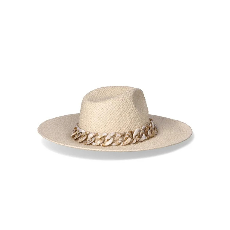 Time and Tru Women's Woven Straw Fedoras | Walmart (US)