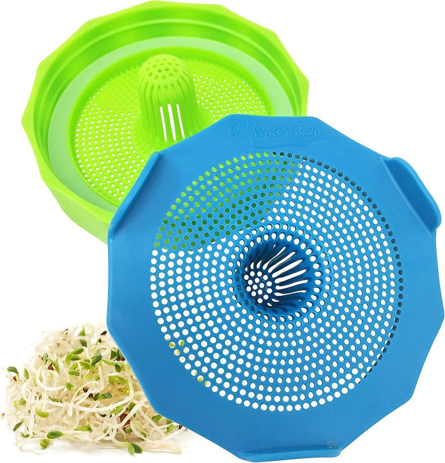 Masontops Bean Screen Plastic Mason Jar Sprouting Lids Mason Jar Sprouting Kit – For Growing Br... | Amazon (US)