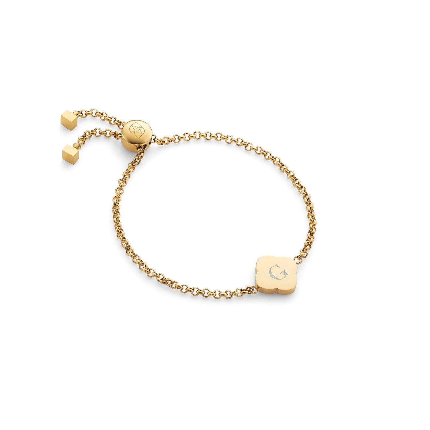 Engravable Clover Bracelet (Gold) | Abbott Lyon