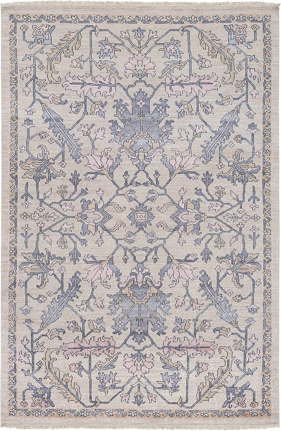 Loleta Living Room, Bedroom Area Rug - Floral Border Medallion Leaf Botanical - Traditional Orien... | Amazon (US)