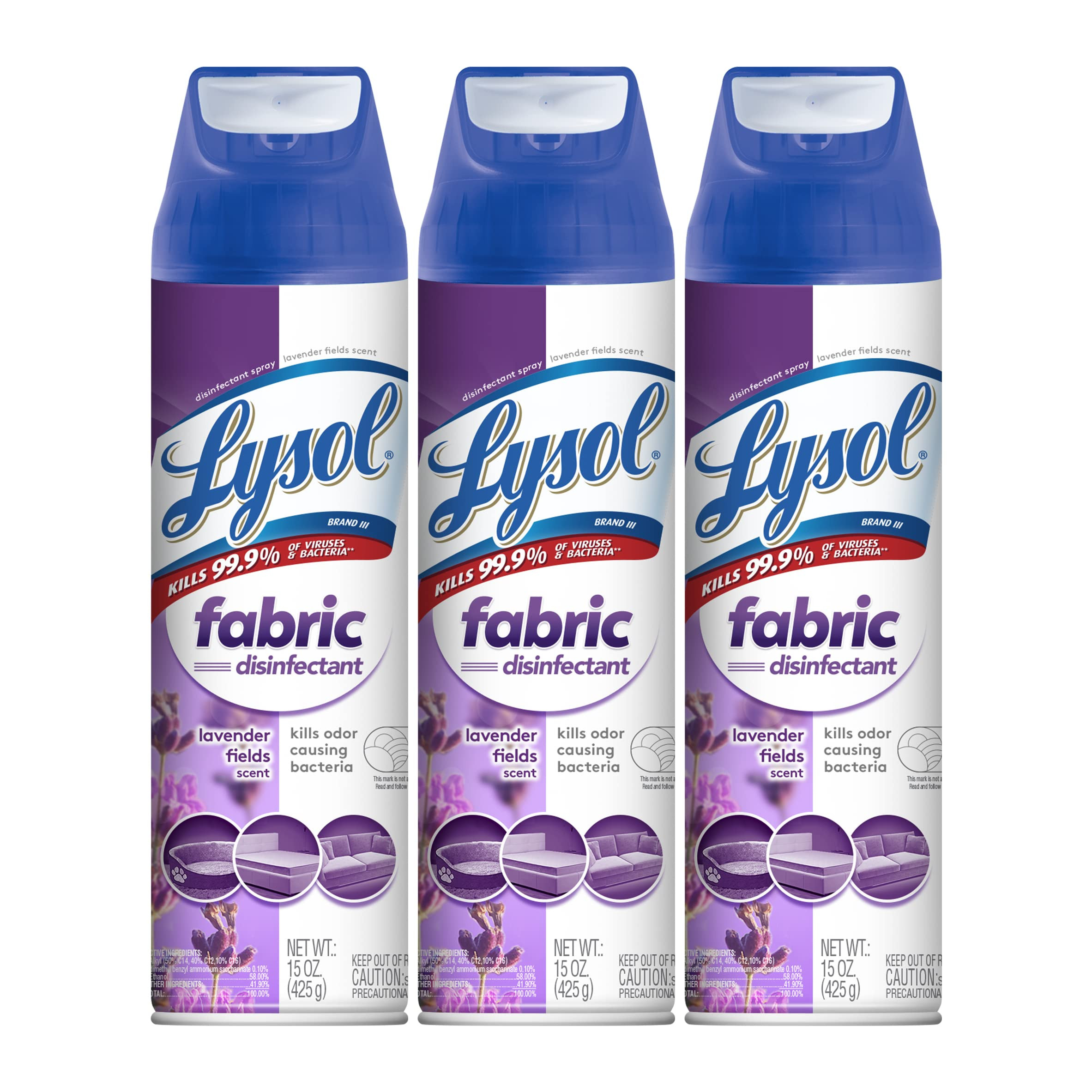Lysol Fabric Disinfectant Spray, Sanitizing and Antibacterial Spray, For Disinfecting and Deodori... | Amazon (US)