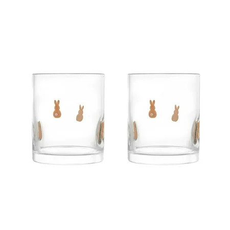 Thyme & Table 12 fl oz Easter Bunny Charm Drinking Glasses, Set of 2 | Walmart (US)