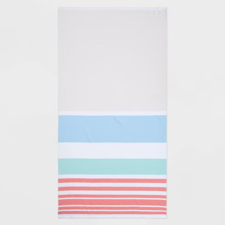 Warm Striped Sand Resist Beach Towel - Sun Squad™ | Target