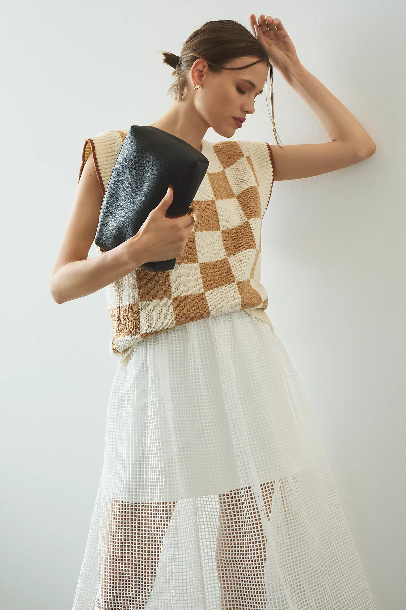 Maeve Checkered Sweater Vest | Anthropologie (US)