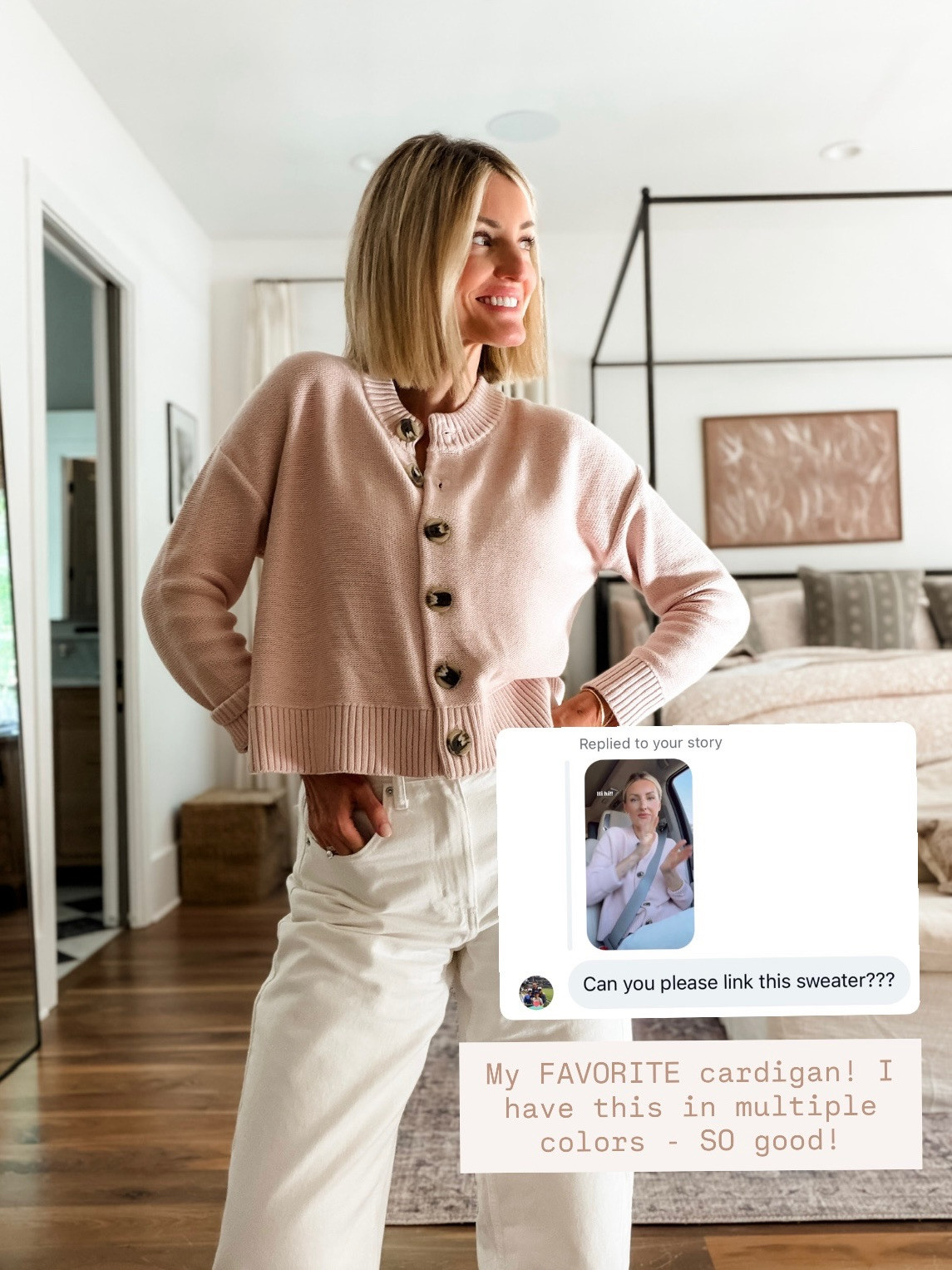 This cardigan has been one of my favorites for the last year! I have it one of the neutral colors, but when it came out it this pink, I had to grab it! Wearing XS/4!

Loverly Grey, quince, clsoet staples, spring caridgan, pink cardigan 

 #LTKSeasonal