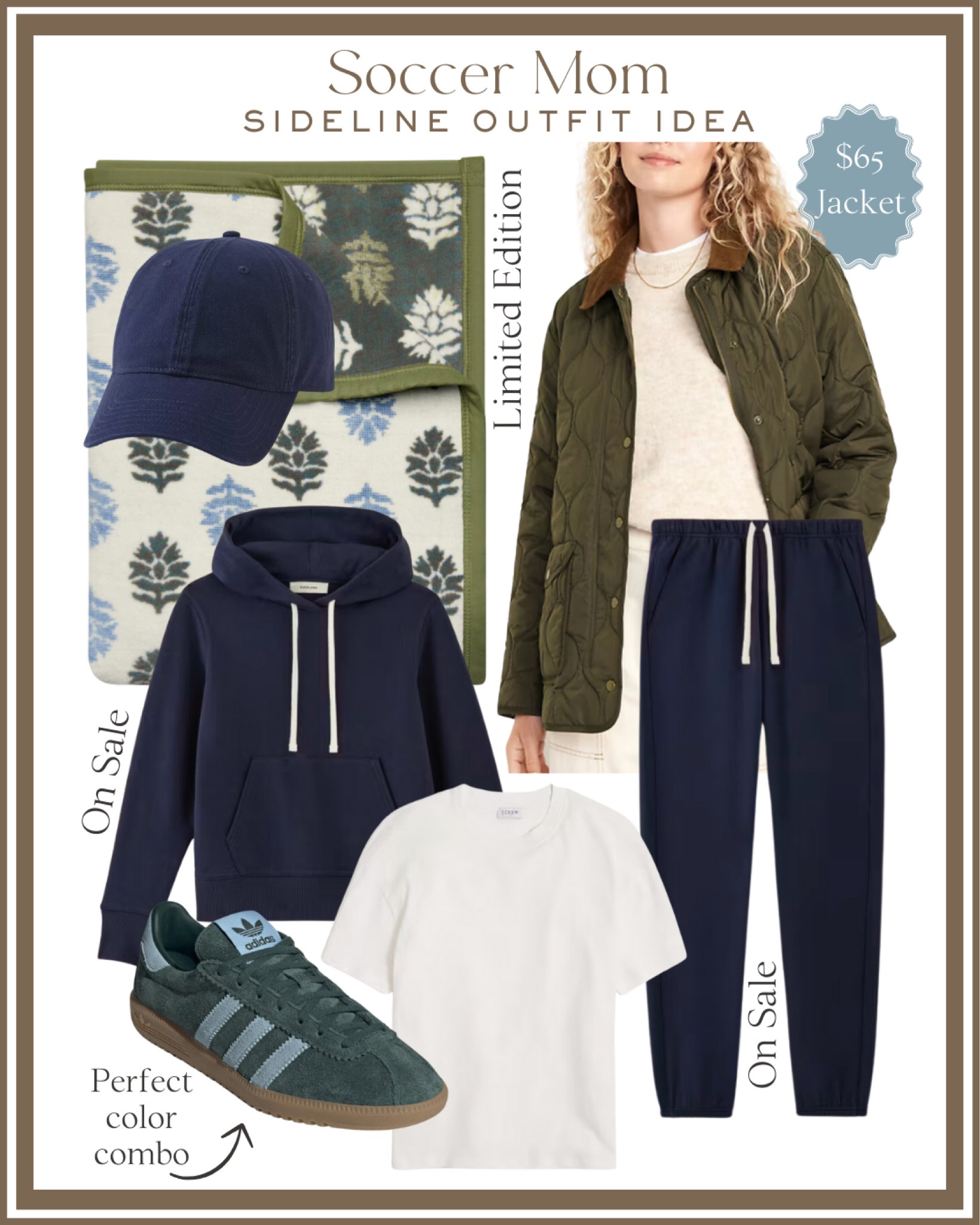 Soccer mom outfit idea for a cool day. Love this casual fall look. The sweatshirt and joggers are both on sale. The quilted barn jacket is only $65. And I own and love this simple white tee. Be sure to bring a ChappyWrap basket to stay warm at the ball games! 

Affordable style, casual look, sale alert, preppy, classic, mom outfit, old navy, jcrew factory 

#LTKFindsUnder100 #LTKFindsUnder50 #LTKSaleAlert