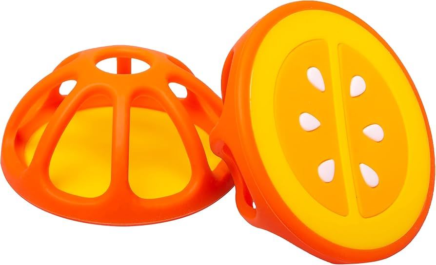 Orange Silicone Teether, Teething Toy for Infants, Self-Soothe, BPA Free, 0+ Months | Amazon (US)