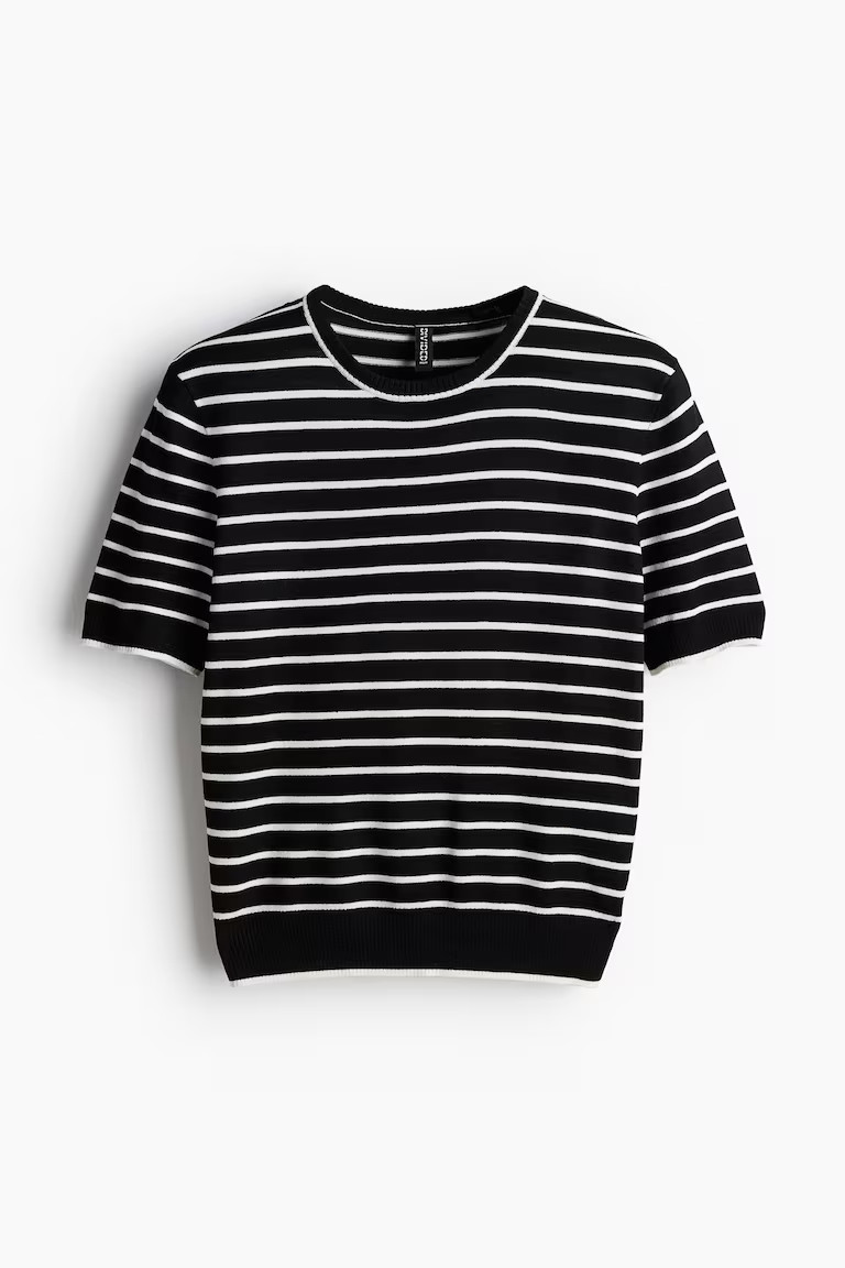 Fine-knit T-shirt | H&M (UK, MY, IN, SG, PH, TW, HK)