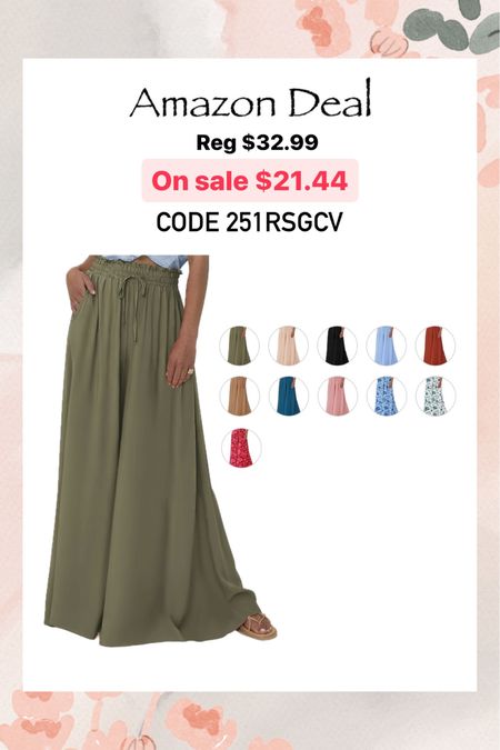 Amazon deal
Palazzo pants


#LTKover40 #LTKsalealert #LTKfindsunder50