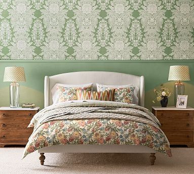 Augusta Upholstered Platform Bed | Pottery Barn (US)