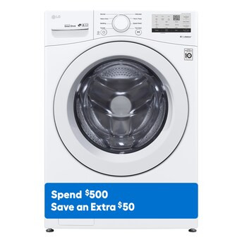 LG 4.5-cu ft High Efficiency Stackable Front-Load Washer (White) ENERGY STAR | Lowe's