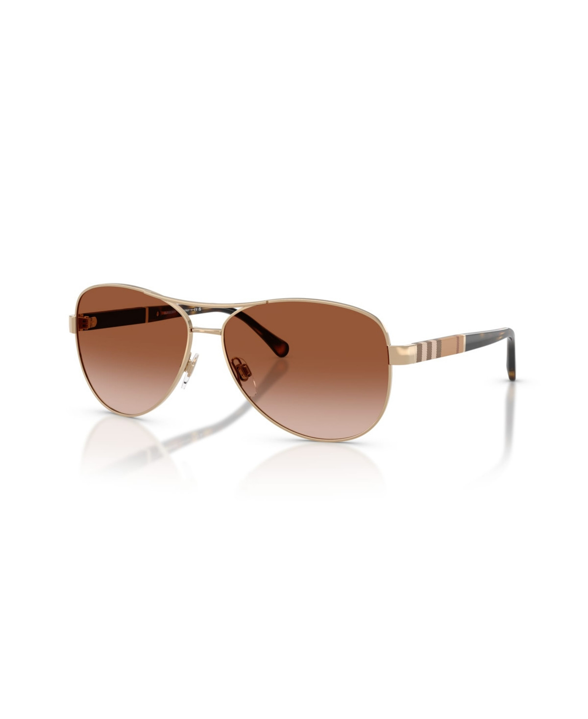 Burberry Women's Pilot Sunglasses, BE3080 - Light Gold | Macy's