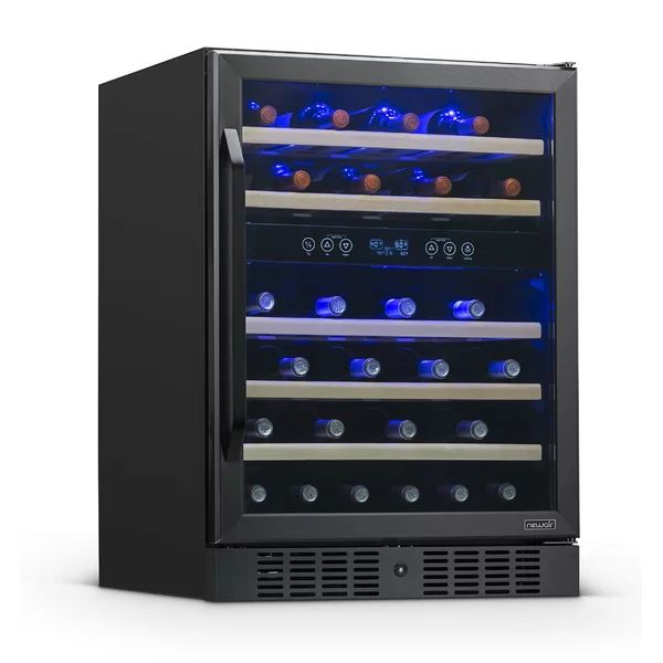 46 Bottle Dual Zone Party Ready Freestanding/Built-in Wine Refrigerato | Wayfair North America