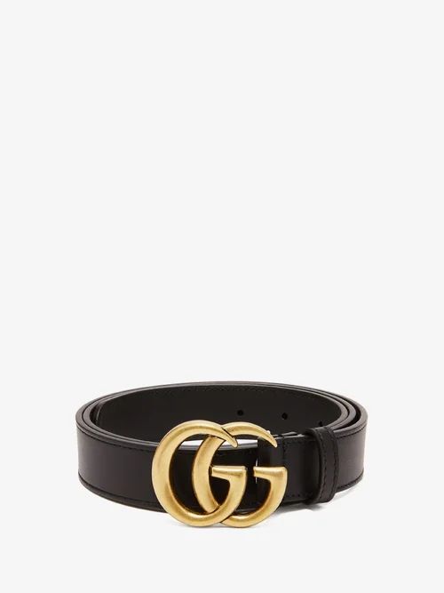 Gucci - GG Leather Belt - Mens - Black | Matches (US)