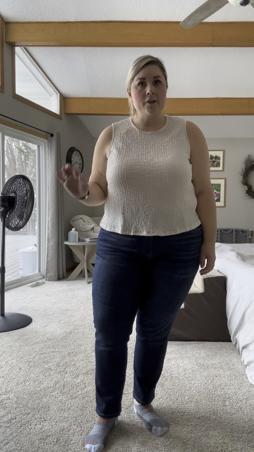 The textured tank that’s perfect for warmer weather or layering in cream. I also have it in black. Both in a 1X  

#LTKMidsize #LTKPlusSize #LTKFindsUnder50