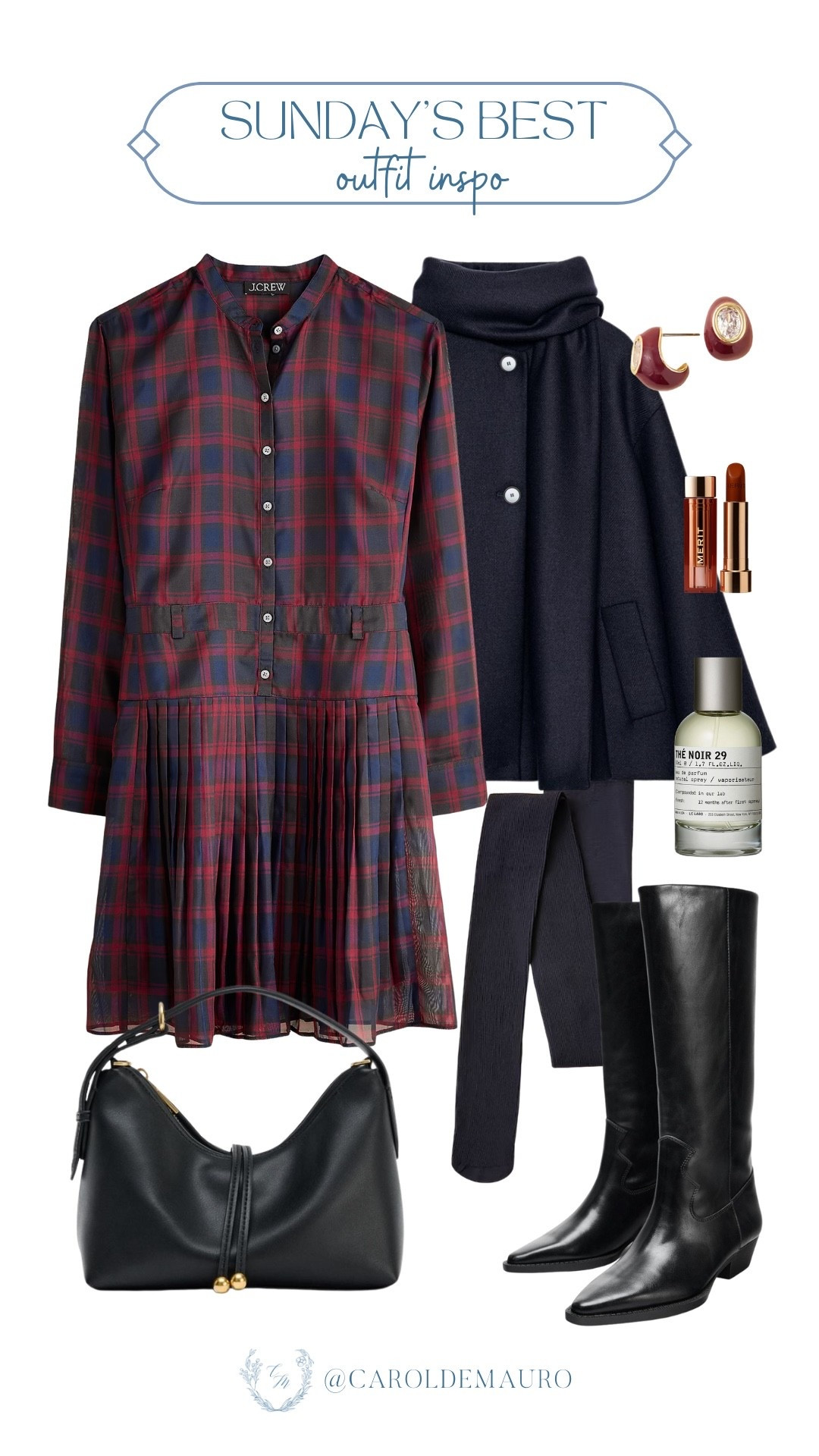 Keep it classic this Sunday with a pleated plaid dress, black tights, and a sleek winter coat. Just add some gold-accented berry earrings and a matching lipstick to tie the whole outfit together.

sundays best, outfit inspo, preppy style, classy fashion, formal wear, casual chic, beauty finds, quiet luxury outfits, tartan

#LTKU #LTKSeasonal #LTKFindsUnder50