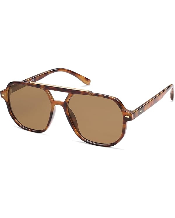 SOJOS Retro Trendy Aviator Polarized Sunglasses Men Women Vintage 70s Square Stylish Frame Sun Gl... | Amazon (CA)