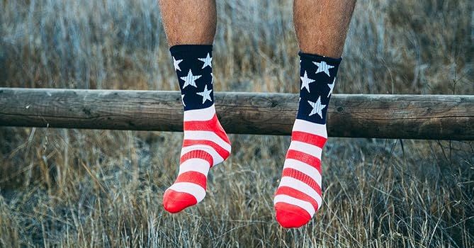 American Flag Socks for Men or Women, Patriotic USA Freedom High Socks, Premium | Amazon (US)