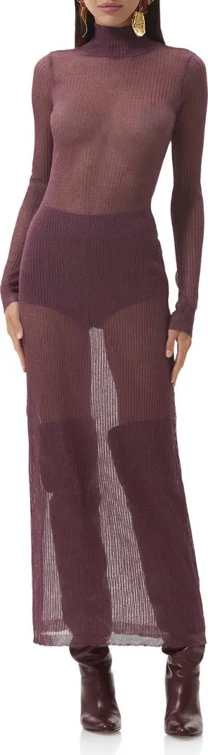 AFRM Vilas Long Sleeve Sweater Dress with Shorts | Nordstrom | Nordstrom