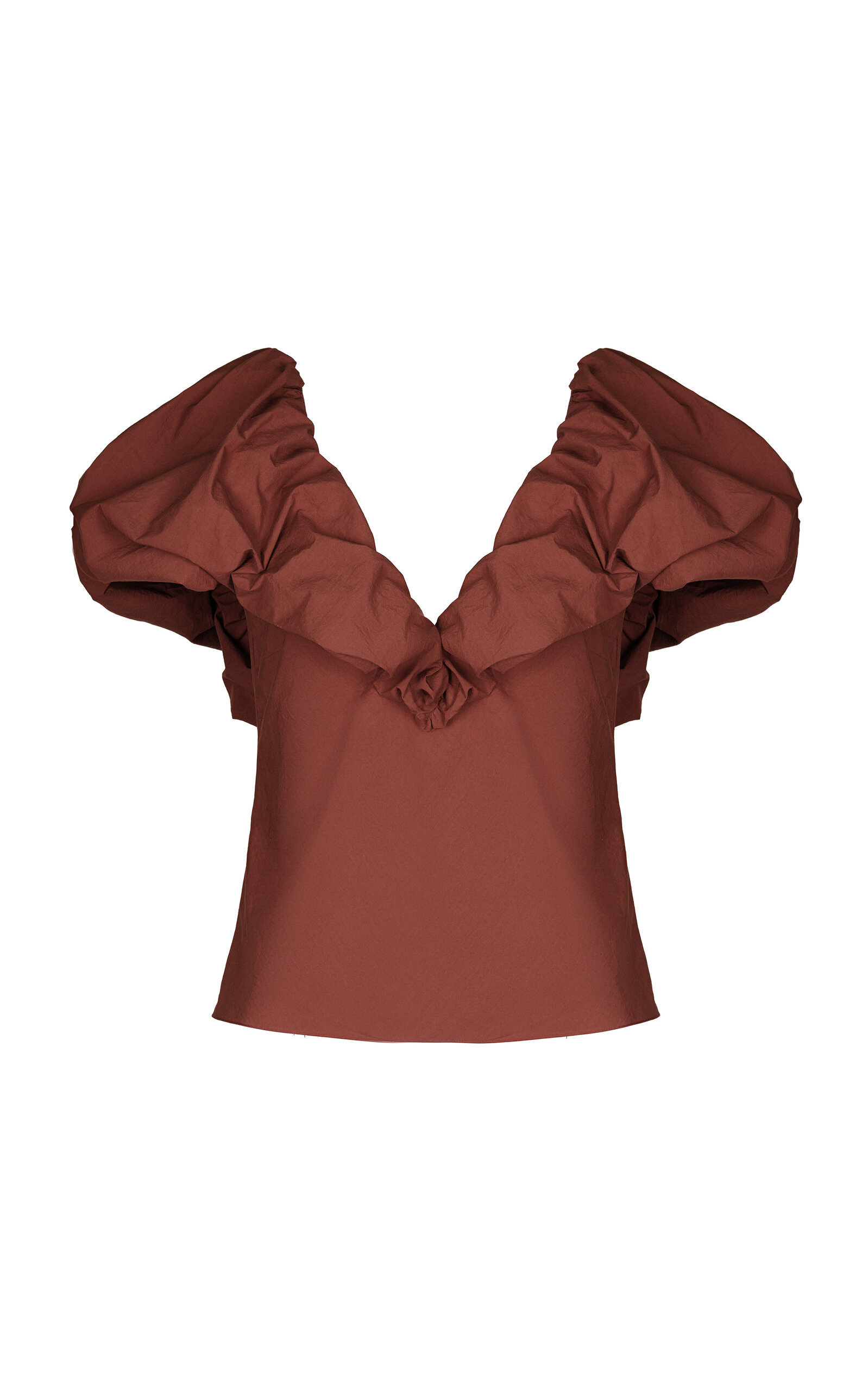 Vientos Salvajes Puff-Sleeve Cotton Top | Moda Operandi (Global)