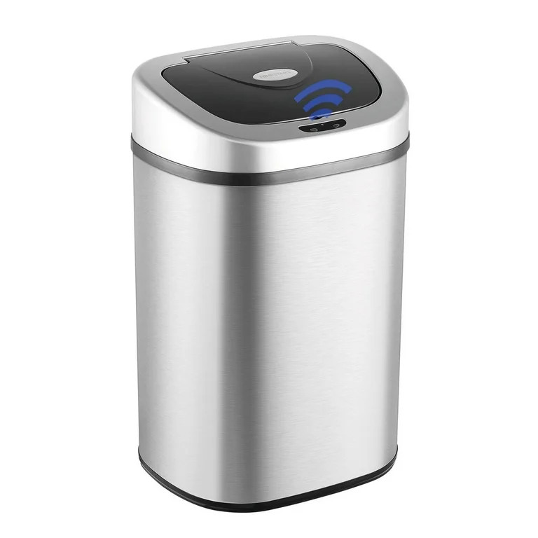 Nine Stars Automatic Trash Can, 21 Gallon Stainless Steel, Motion Sensor Hands Free Soft Close Li... | Walmart (US)