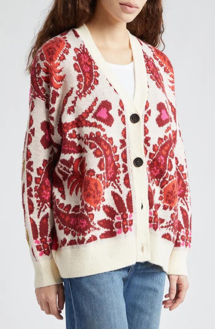 FARM Rio Toucans Scarf Print Cardigan | Nordstrom | Nordstrom